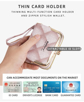 Dompet Koin Wanita Baru untuk Kartu Organ Beritsleting Pendek Kecil, Dompet Multifungsi Tahan Air