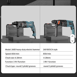 Juego de Taladro Portátil de Alta Potencia, 28 mm de Diámetro, Mandril SDS 3 en 1, Kit de Rompedores de Concreto, 220 V, para Demolición, Martillo Rotatorio DH-1200-E - Product Image 6