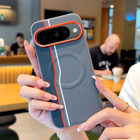 Casing Anti Benturan Kulit PU Matte Magnetik Mewah untuk Google Pixel 11 10 Pro XL / 11 10 Pro / 11 10, Mendukung Pengisian Daya Nirkabel