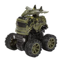 Jouet de voiture militaire éducatif en plastique à double inertie, 4 modèles avec véhicules lance-missiles, jouet à friction à transmission intégrale pour enfants