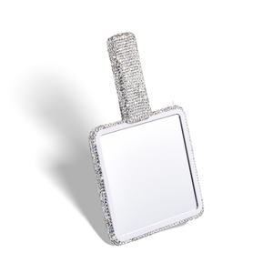 Personalized Luxury Design Silver Shiny Custom Style Round Handheld Portable <b>Compact</b> <b>Mirror</b> - Product Image 6