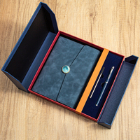 Journal personnalisé A5 en cuir PU, carnet de notes, ensemble cadeau promotionnel pour entreprise et journal intime