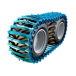 Cadenas de oruga de acero 40Cr soldadas 710/26.5 de alta resistencia para uso forestal y en terrenos accidentados, venta al por mayor de fábrica, cadenas de tracción 710/26.5 - Product Image 1