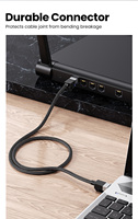 Untuk Kabel Ethernet Cat8 40Gbps 2000MHz Kabel Jaringan Jalinan Katun untuk Laptop PS4 Router RJ45