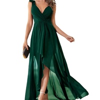 Robe de soirée formelle pour femme ADYABY, en mousseline de soie, à manches mi-longues, longueur au sol, respirante, style A-line, pour l'été