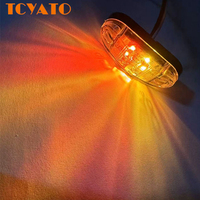 Ampoules LED TCYATO pour voitures, feux de signalisation à diode 12V/24V, accessoire pour camion, feux de gabarit latéraux de remorque, forme ovale