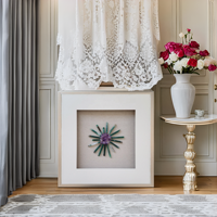 Boîte à cadre d'art mural avec agate naturelle-Décoration intérieure et chance améliorant le champ magnétique