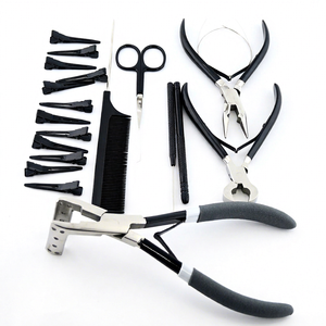 Kit de Herramientas Personalizado de 12 Piezas para Extensiones de Cabello: Pinzas de Seccionamiento, Tijeras de Corte, Peine de Cola, Herramienta de Separación de Cabello, Herramienta de Dedo, Acero Inoxidable - Product Image 1