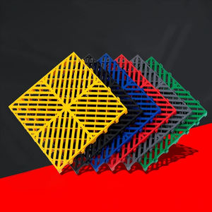 Plancher en plastique anti glissement de lavage de voiture emboîtement Drainage Tapis de garage Carrelages de sol de garage industriel - Product Image 2