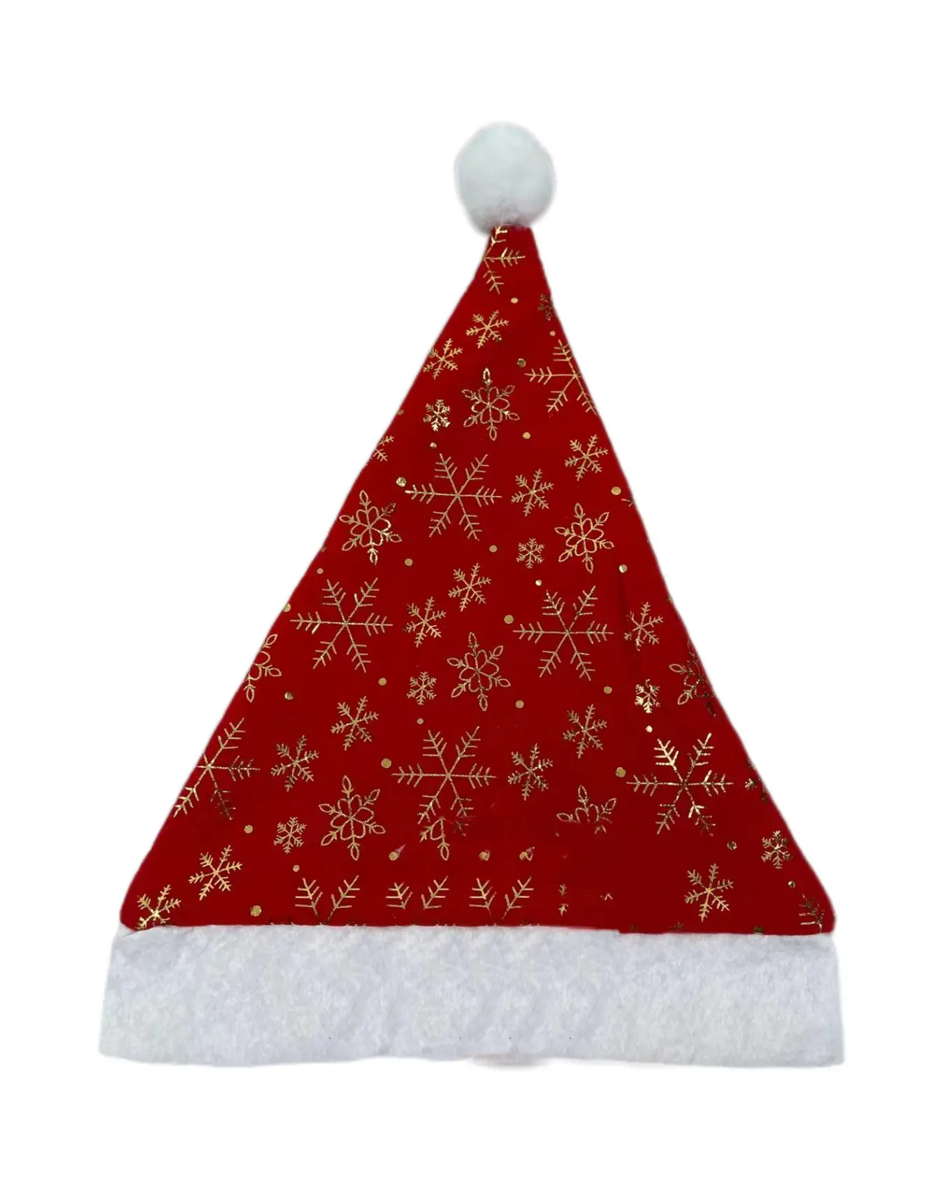 שטוח פתית שלג כובע כפול עם פאף שופע מכירה לוהטת חג המולד כובעי חג המולד מתנות חג המולד כובעים