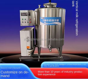 Tanque de Refrigeración Vertical de Acero Inoxidable de Grado Alimenticio, Equipo Pasteurizador de Enfriamiento Directo para Producción de Leche de Cabra y Vaca - Product Image 3