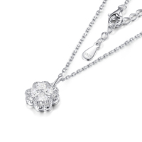 Collier pendentif en argent 925 avec CZ, style tendance pour femmes, à porter au quotidien