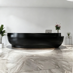 Fiberglass Irregular Shape Reception Desk Luxury Front Desk Modern Art for Hotel Interior - Product Image 6