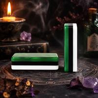 Jeu de Mahjong de 160 pièces, jeu de tuiles de Mahjong d'Halloween, jeu de Mahjong américain avec un style botanique sombre et des dos marbrés