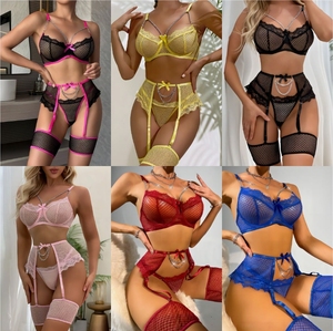 Lencería Sexy de Moda para Mujer, Conjunto de Lencería de Talla Grande para Mujer, Conjunto de Lencería de Encaje, <span class=keywords><strong>Ropa</strong></span> Interior Femenina - Product Image 5