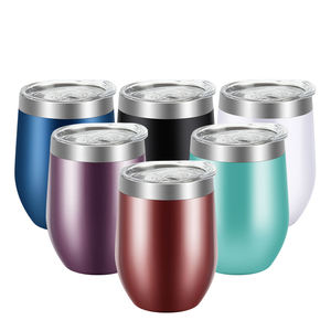 Taza de Café Portátil de Acero Inoxidable de Doble Pared de 12 oz, con Asa, para Exteriores, Personalizable (OEM/ODM) - Product Image 1