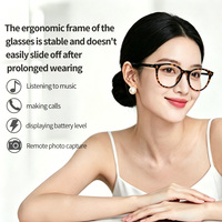Lunettes Intelligentes Tortoiseshell M20 avec Réduction de Bruit ENC, Gyroscope Six Axes, Traduction IA Unisexe