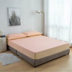 Sábana Ajustable Naranja Claro para Conexión a Tierra, de Algodón Orgánico con Fibra de Plata, Bordada, 400 Hilos, Grado Hospitalario, para Hogar y Hotel - Product Image 4