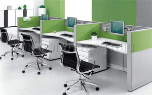 Tavolo condiviso divisorio modulare 4 posti postazione ufficio ufficio Computer scrivania - Product Image 2