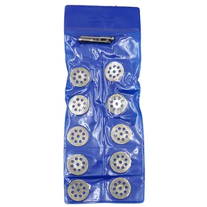 חדש מכירה לוהטת 10pcs 22mm מיני חד יהלומי מנותק רוטרי כלי חיתוך דיסק דיסקים Diy כלים אביזרי עבור dremel עם 2Pcs מוט