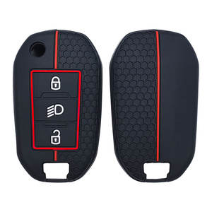 Coque de protection pour clé de voiture en silicone à distance populaire, <span class=keywords><strong>porte</strong></span>-clés, coque, étui, 3 boutons pour 208/301/308/508/5008/<span class=keywords><strong>3008</strong></span> pour - Product Image 4