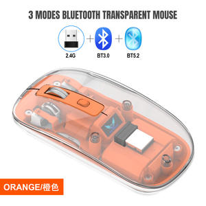 ZeroCats T7 Souris transparente 2.4G Bluetooth rechargeable silencieuse pour ordinateur portable tablette PC - Product Image 6