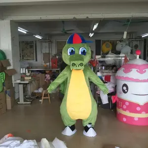 Funtoys verde promozionale coccodrillo bambini costume da festa alligatore mascotte costume in vendita