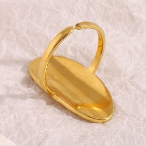 <b>Vintage</b> Anti Tarnish 14k 18k <b>Gold</b> Plated Woman 's Engagement <b>Gold</b> Stainless Steel <b>Gold</b> Nugget <b>Ring</b> for Men Women - Product Image 3