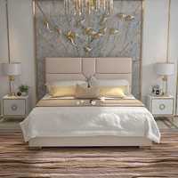 Lit double en cuir de luxe léger chinois, moderne et simple, très tendance, 1,8 m, avec rangement, personnalisable, pour chambre principale, design de créateur