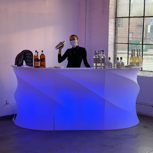 Barra de Bar móvil iluminada para sala de estar, Mini <span class=keywords><strong>armario</strong></span> de almacenamiento de vino - Product Image 1