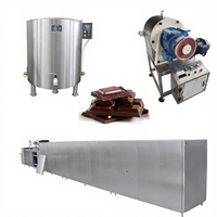 Ligne de production industrielle de dépose de chocolat, machine de fabrication et de refroidissement de barres chocolatées et de snacks au caramel
