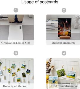 Ensemble de cartes postales de voyage pour l'envoi - 30 cartes postales assorties, lot de cartes postales variées pour étudiants et filles, 4x6 pouces - Product Image 4
