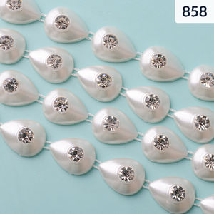 Đa thiết kế tuyến tính hạt bán buôn ABS ngọc trai Sting hạt với đá pha lê Inlayed đồ trang sức thời trang làm phụ kiện - Product Image 5