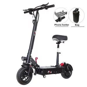 Eu Voorraad 48V 1200W Elektrische Scooter Met 10 Inch Wiel Drop Shipping Mini Vouwen Kinderen Student Kids Lady E Scooter Met Seat