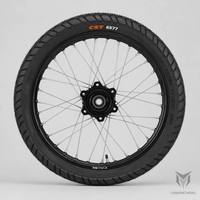 Ensemble de roues Surron Light Bee X Chrome Sumo 17 pouces avant, 17 pouces arrière, moyeu en aluminium forgé, jante Supermoto chromée, prêt pour la ville et l'urbanisme