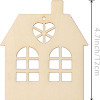 Décorations en bois multi-occasions pour Noël, Thanksgiving, mariages et fêtes Pièces en bois découpées au laser en forme de maison non finies