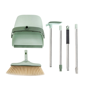 China Factory Price Household Cleaning Long Handle Broom and Dustpan Set Plastic Windproof Angle Broom and Dustpan Combo Set