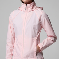 Veste de safari unisexe légère et fine en polyester, imperméable, à capuche, décontractée, pour l'hiver, avec fermeture éclair, vente en gros, impression de logo personnalisée