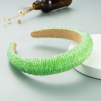 Accessoires de cheveux de luxe Bling Bandeaux colorés Bandeau perlé pour femmes Bandeaux de cheveux en cristal