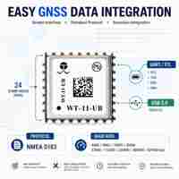 Module GNSS WT-62-UB basse consommation avec LNA SAW intégré pour le positionnement GPS GLONASS BeiDou