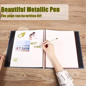 Scrapbook <span class=keywords><strong>Album</strong></span> <span class=keywords><strong>Photo</strong></span> personnalisé avec Film de protection, scrapbooking auto-adhésif en lin, livre mémoire Vintage <span class=keywords><strong>à</strong></span> <span class=keywords><strong>Pages</strong></span> vierges - Product Image 5