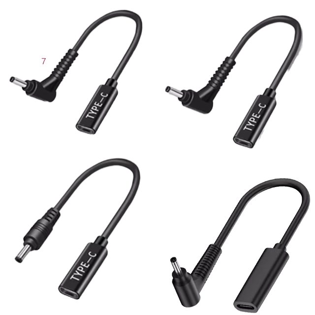 Custom Length Fast Charging Adapter Cable Converter Type-C Female to DC Male Power Supply for Laptop