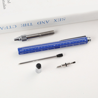 Stylo à bille multifonctionnel 6 en 1 avec règle niveau croix tournevis à tête plate écran tactile stylo multi-outils de poche