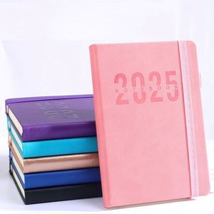 2025 Daily <b>Planner</b> Diary 365 <b>Days</b> Leather Journal Notebook A5 Hardcover Thread Sewing Bound One Page Per <b>Day</b> Organizer - Product Image 1