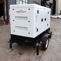 Générateur diesel silencieux sur remorque CITY LION GFS-D44 200 kW avec ATS 480 V/230 V 60 Hz, alternateur 100 % cuivre