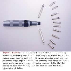 Juego de 13 piezas de destornillador de impacto de caja de hierro, destornillador de impacto, destornillador de impacto positivo <span class=keywords><strong>y</strong></span> negativo - Product Image 2