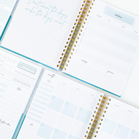 Journal de fitness tout-en-un de taille A5 Planificateur d'objectifs guidés Journal de gratitude quotidien Carnet de bien-être en tissu PP Boîte de gratitude