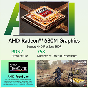 Portátil de Último Diseño de 15.9 Pulgadas, Amd R7 <span class=keywords><strong>6800hs</strong></span>, 2.5k Ips, Win 11 Pro, Ddr5, Ssd, Wifi 6, Portátil para Juegos y Negocios, Descuento por Volumen - Product Image 3