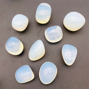 Toptan doğal beyaz kristal çakıl şifa Opal eskitme taş - Product Image 5