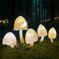 Lampe LED en forme de petit parapluie et de champignon, pour la décoration paysagère, l'ambiance et l'éclairage de pelouse et de jardin